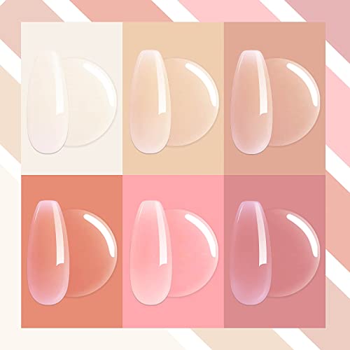 Mobray ledeni gel gel lakira za nokte, 6 boja ružičasta nude prozirna boja gel poljski kit gel lakish za umjetnost noktiju