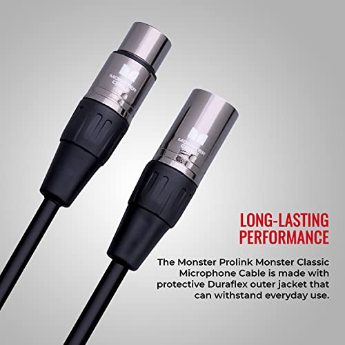 Monster ProLink Classic XLR kabel mikrofona - koji sadrži višestruku konstrukciju s 95% bakrenim pletenim štitom, duraflex