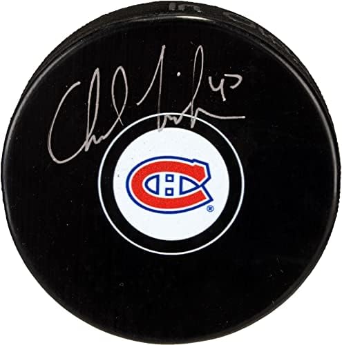 Hokejaški pak Charlie Lindgren Montreal Canadiens s autogramom-NHL Pakovi s autogramima