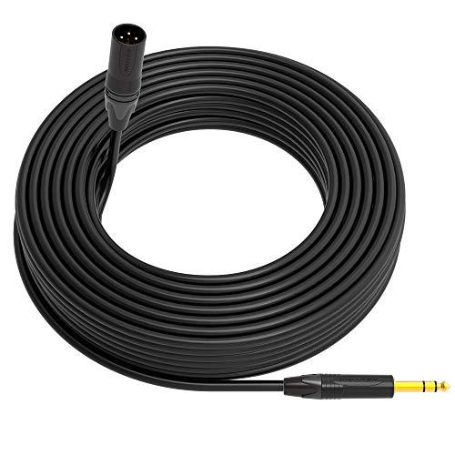 Profesionalni četverojezgreni studijski mikrofonski kabel od 9534 / 3-pinski priključak od 1/4 inča / 100 stopa / crni |