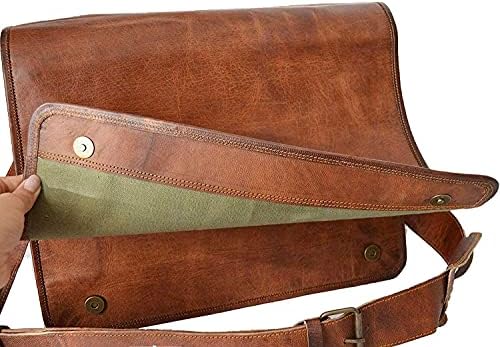 Komal's strast od kože vintage muške 18 -inčne kože laptop messenger Pro torbe za mušku torbu