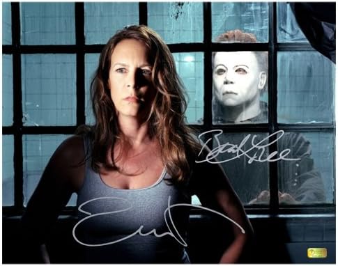 Jamie Lee Curtis i Brad Loree Autographid 11x14 Halloween Uskrsnuća fotografija