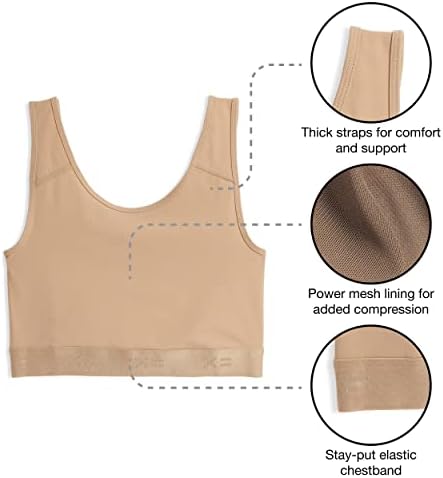 Tomboyx kompresijski grudnjak, alternativa za komodu za prsa, bežični potpuni pokrivač srednje podrške Top, atletski sportski