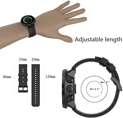 Murve 24 mm silikonske naramenice Zamjenski sat za Suunto 7 D5 narukvica Suunto 9 Spartan Sport Wrist HR Baro Smart Watch