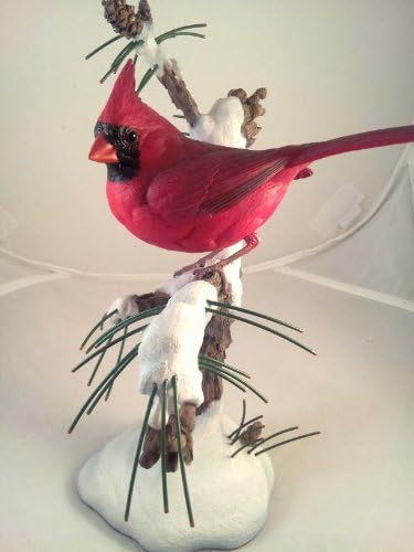 Zimska figurica za ptice za dragulje Bob Guge - Danbury Mint - Sjeverni kardinal