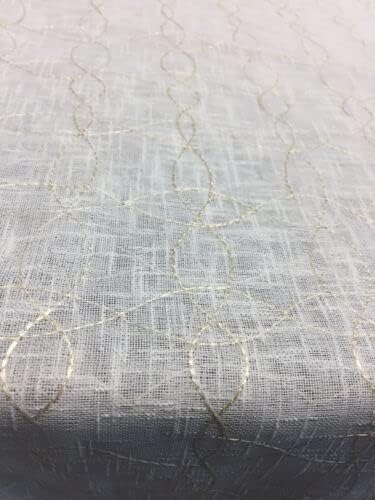 Kružna bež sa zlatnim vezom 118 ' platnena prozirna tkanina od ae