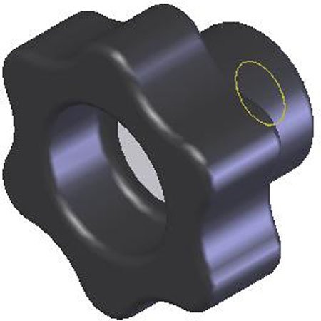 Reid Odaberite JCL-79 Termoplastični gumb Six-Lobe 1.97 promjera, 5/16-18 THDS.