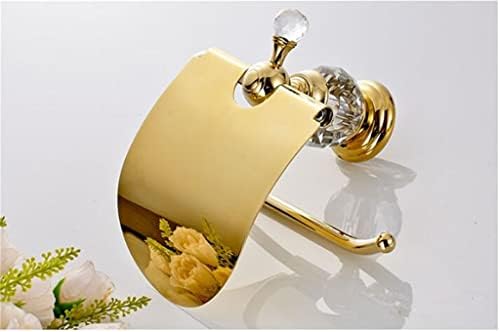 Držač role papira od zlata i mjedi držač toaletnog papira s kristalnim ukrasom Vodootporni Držač kutije za tkivo