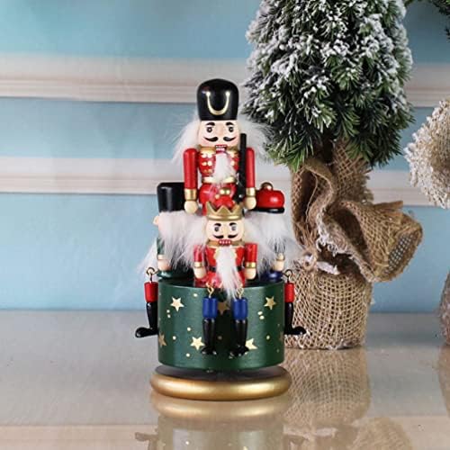 Lifkome drvena orašastih kutija Music Box božićni sat navijača za lutke za lutke za lutke za lutke glazbene igračke Mini