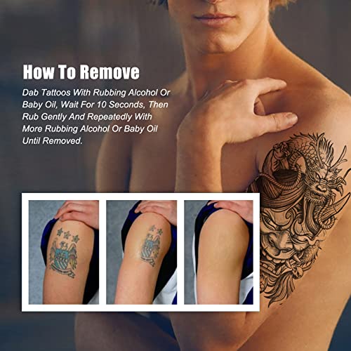 2 listova vodootporne privremene tetovaže na pola ruke, realistične zmajeve šape prajna lubanje naljepnice za tetoviranje