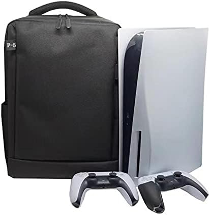 YPENG PS5 Slučaj za nošenje s USB priključkom, PS5 pribor za, prijenosni vodootporni PS5 torbica za skladištenje ruksaka,
