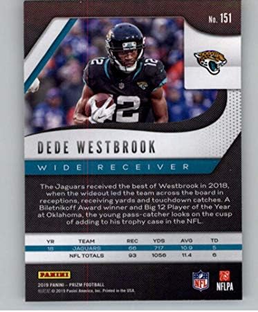 2019 Panini Prizm 151 Dede Westbrook Jacksonville Jaguars NFL nogometna trgovačka karta