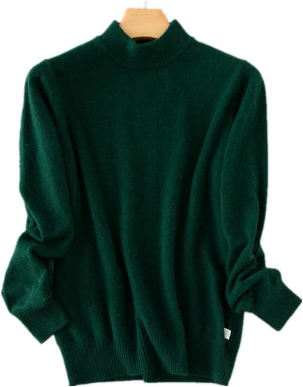 Angxiong cashmere turtleneck dama plus size pulovers crni džemper casual ženski skakač zima femme