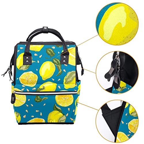 Žuto voćno limunovo pelene torbe torbe mame ruksak Veliki kapacitet pelena torbica za njegu za njegu beba za njegu bebe