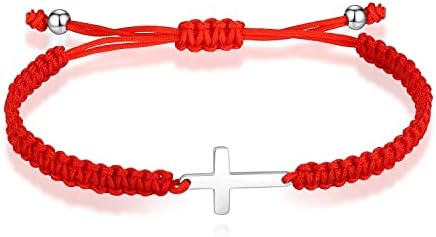 Jaiumo križna narukvica za žene ANC križ podesivo najlonsko uže kršćanska ručno tkana narukvica za muškarce i žene