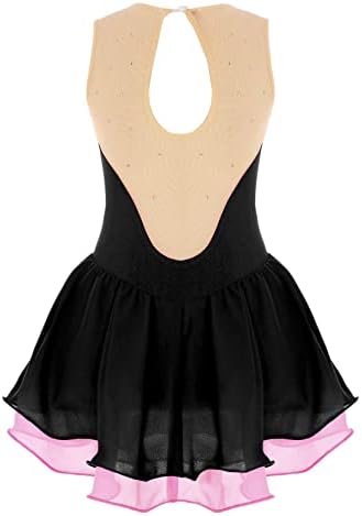 Loloda Kids Girls bez rukava Shiny figura ledeno klizanje Dance Leotard haljina mreža SPICE BALLERINA BALLET BALET PLES BALET