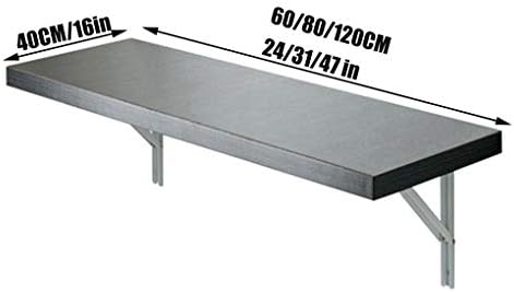 Zidni sklopivi stol sklopivi zidni stol, računalni Kuhinjski i blagovaonski stol s nosačima, 4060cm / 4080cm / 40120cm/40150cm