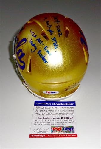 Jonathan Franklin potpisao je statistiku karijere 980523 - Mini kacige s autogramom