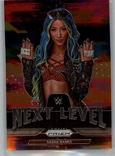 2022 Panini Prizm WWE sljedeća razina 16 Sasha Banks SmackDown Službeni World Wrestling Entertainment Trading Card u sirovom