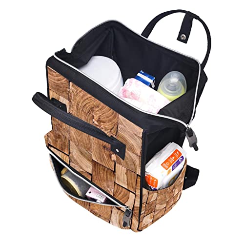 Drveni uzorak pelena torbica torbica mame ruksak veliki kapacitet pelena vrećica za njegu za njegu bebe