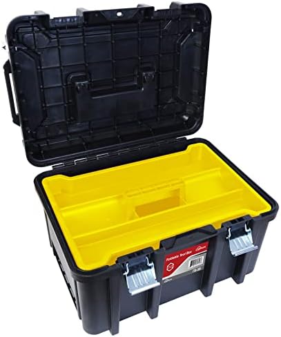 Mirsion 19-inčna prijenosna kutija s alatima, Organizator srednjih alata s uklonjivim ladicom, višenamjenska kutija za alate