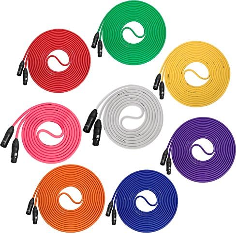 Komplet kabela 8-komplet višebojnih mikrofonskih kabela 100 stopa za profesionalne mikrofone i uređaje
