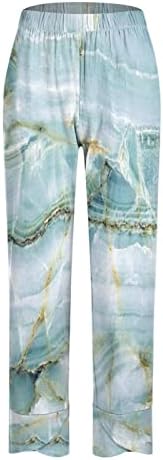 Ethia Capri joga hlače za žene širokim nogama s visokim strukom catri Capri pamučne lanene hlače s džepovima ženske hlače