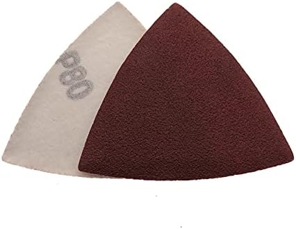 Drveni metalni poliranje brusnog papira 20 PC -a brusnog papira 80 80 80 mm trokut crveni brusni kuka 80 do 400 grubi disk