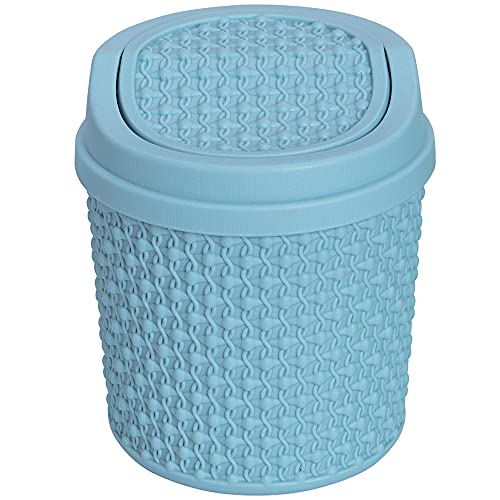 Mini kanta za smeće za stolnu površinu s poklopcem za kupaonicu gornje plavo smeće može se malu košaru za otpad