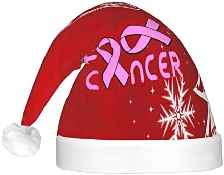 Jebes rak dojke ružičastom vrpcom smiješni plišani šešir Djeda Božićnjaka za odrasle, osvjetljavajući Božićni šešir za žene