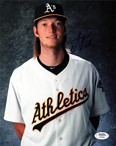 AJ PUK potpisao 8x10 Photo PSA/DNA Oakland Athletics Autographed - Autografirani MLB fotografije