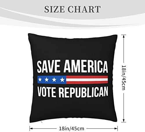Kadeux spasiti America glasa republikanski jastuci umetci 18x18 inča jastuke za bacanje umetnuti kvadratni pokrov jastuka