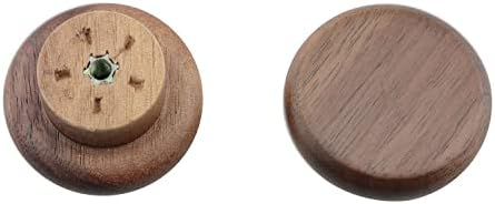 Taodan 2pcs Crni orah kuhinjski ormarić gumb 40x20 mm okrugli ručici za ladice za drvo toaletni stol drveni namještaj ručke