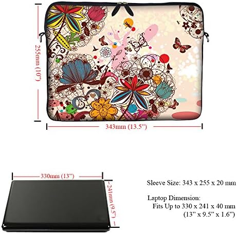MEFFORT INC 13 13,3 inčni neoprenski laptop vreća s rukavom sa skrivenom ručicom i naramenicama odgovara do 13.3 inča prijenosno