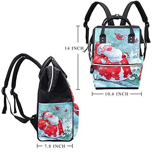 Slatki Djed Mraz s pticama pelene torbe za torbe mame ruksak Veliki kapacitet pelena vrećica za njegu Putničke torba za brigu