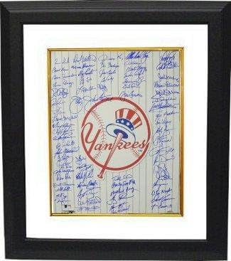 New York Yankees potpisao 16x20 Photo Prilagodno uokvirivanje Top Hat Logo W/70 Sigs- Bas Holo-Bob Turley/Moose Skowron/Charlie