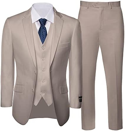 Antonio Uomo Muška odijela Slim Fit - 3 komada odijela Set Men Blazer s 2 jakne s gumbom, prslukom i hlačama