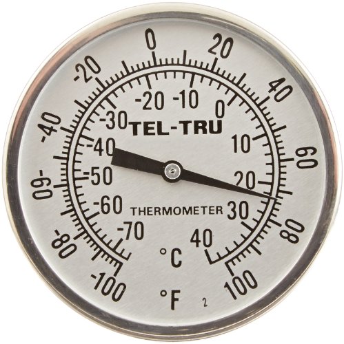 Termco ACCGG40C Laboratorijski termometar Bi-Metal Dial, 1-3/4 Veličina biranja, 8 stabljike bez poklopca, -100 do 40 ° C,