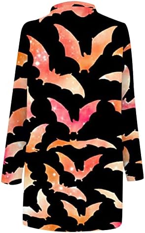 Ženski Halloween Bat za ispisni kaputi Labavi fit tunice Otvoreni prednji kardigan nadmašuje casual Modern Fitted Comfy majice
