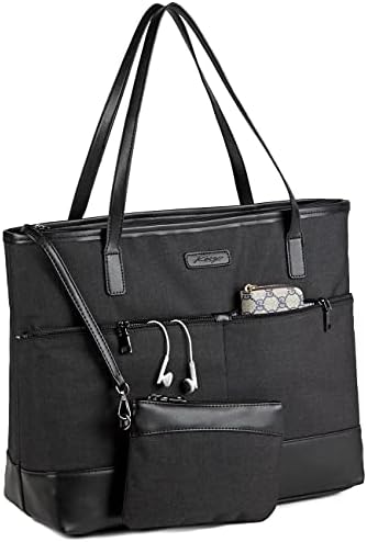 Kasqo torbica za prijenosno računalo za žene, 15,6 otporna na vodu, otporna na udarce, velika radna vreća s radom s prtljagom