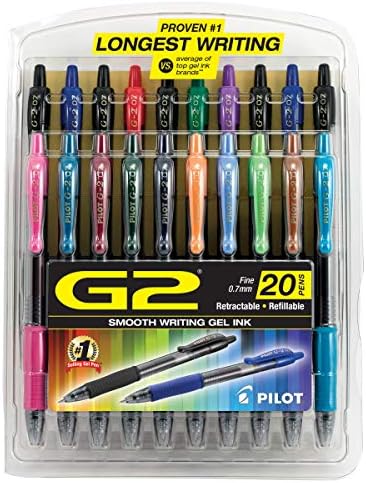 PILOT G2 Premium Rolling Bell Gel olovke, fina točka, razne boje u boji, 20-pack i g2 Limited Edition Harmony Collection