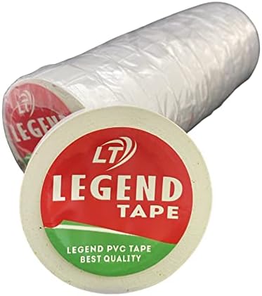Legenda traka bijela plastična traka | Snažna traka od plastične trake za kuglu tenisa za kriket, zamotavanje električnih