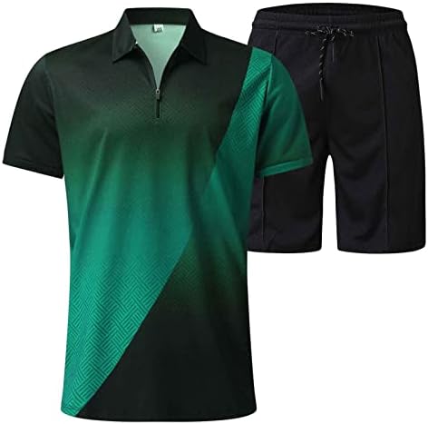 Muški kratki setovi odjeće 2 komada ljetne odjeće kratki rukavi ZIP Polo tracksuit Set za muškarce modne sportske pjesme