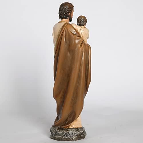 BC BuildClassic Sveti Josip i dijete Isus Status, katolička figurica, 14 centimetara H, ručno oslikana