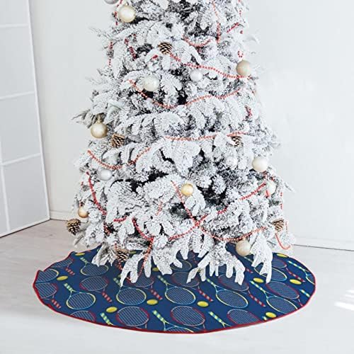 Šareni reket i teniske kuglice božićno drvce suknja mekana plišana crvena prekrivena za božićne zabave svečane ukrase unutarnji