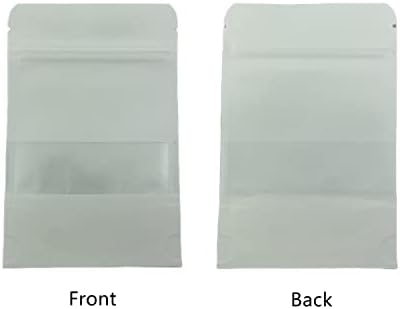 Pakiranje od 48 kraft vrećica za stalak kraft vrećice s prozorom koje se mogu zatvoriti patentnim zatvaračem vrećica za brtvljenje