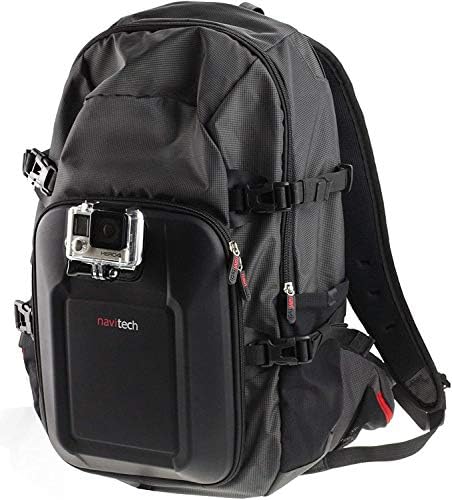 NavItech Action Camera Backpack & Grey Spremnik s integriranim remenom za prsa - kompatibilan s remali capturecam 4K